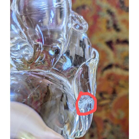 Murano Style Art Glass Beagle Snoopy Dog Paperweight Figurine Clear Solid Heavy - Picture 10 of 10